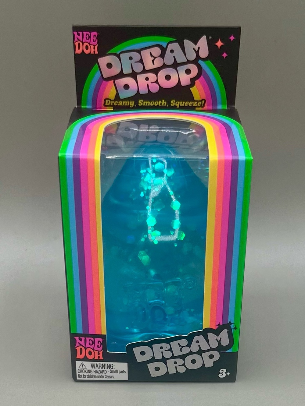 Authentic NeeDoh BLUE Dream Drop Glitter Squishy By Schylling New in Box 💙✨✨